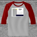 Raglan 3/4 Roundneck Shirt (Gray Body) Thumbnail