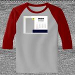 Raglan 3/4 Roundneck Shirt (Gray Body) Thumbnail