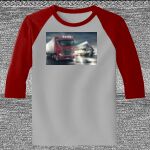 Raglan 3/4 Roundneck Shirt (Gray Body) Thumbnail