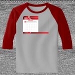 Raglan 3/4 Roundneck Shirt (Gray Body) Thumbnail
