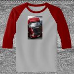 Raglan 3/4 Roundneck Shirt (Gray Body) Thumbnail