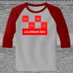 Raglan 3/4 Roundneck Shirt (Gray Body) Thumbnail