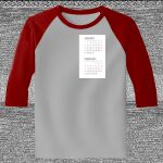 Raglan 3/4 Roundneck Shirt (Gray Body) Thumbnail