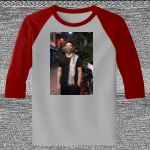 Raglan 3/4 Roundneck Shirt (Gray Body) Thumbnail