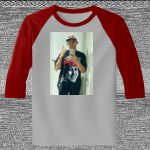 Raglan 3/4 Roundneck Shirt (Gray Body) Thumbnail