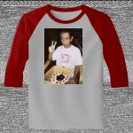 Raglan 3/4 Roundneck Shirt (Gray Body) Thumbnail