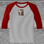 Raglan 3/4 Roundneck Shirt (Gray Body) Thumbnail