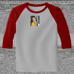 Raglan 3/4 Roundneck Shirt (Gray Body) Thumbnail