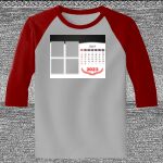 Raglan 3/4 Roundneck Shirt (Gray Body) Thumbnail