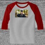 Raglan 3/4 Roundneck Shirt (Gray Body) Thumbnail