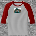 Raglan 3/4 Roundneck Shirt (Gray Body) Thumbnail