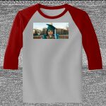 Raglan 3/4 Roundneck Shirt (Gray Body) Thumbnail