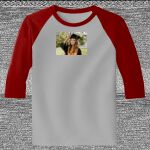 Raglan 3/4 Roundneck Shirt (Gray Body) Thumbnail