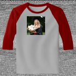 Raglan 3/4 Roundneck Shirt (Gray Body) Thumbnail