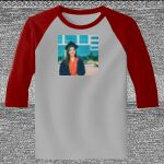 Raglan 3/4 Roundneck Shirt (Gray Body) Thumbnail