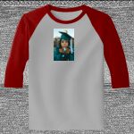 Raglan 3/4 Roundneck Shirt (Gray Body) Thumbnail