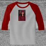 Raglan 3/4 Roundneck Shirt (Gray Body) Thumbnail