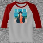 Raglan 3/4 Roundneck Shirt (Gray Body) Thumbnail