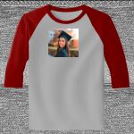 Raglan 3/4 Roundneck Shirt (Gray Body) Thumbnail