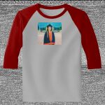 Raglan 3/4 Roundneck Shirt (Gray Body) Thumbnail