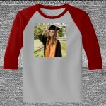 Raglan 3/4 Roundneck Shirt (Gray Body) Thumbnail