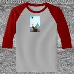 Raglan 3/4 Roundneck Shirt (Gray Body) Thumbnail