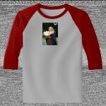 Raglan 3/4 Roundneck Shirt (Gray Body) Thumbnail