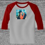 Raglan 3/4 Roundneck Shirt (Gray Body) Thumbnail