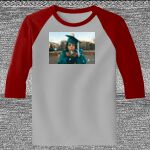 Raglan 3/4 Roundneck Shirt (Gray Body) Thumbnail