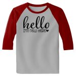 Raglan 3/4 Roundneck Shirt (Gray Body) Thumbnail