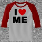 Raglan 3/4 Roundneck Shirt (Gray Body) Thumbnail
