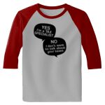 Raglan 3/4 Roundneck Shirt (Gray Body) Thumbnail