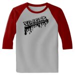 Raglan 3/4 Roundneck Shirt (Gray Body) Thumbnail