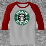 Raglan 3/4 Roundneck Shirt (Gray Body) Thumbnail
