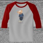 Raglan 3/4 Roundneck Shirt (Gray Body) Thumbnail