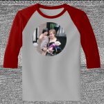 Raglan 3/4 Roundneck Shirt (Gray Body) Thumbnail