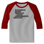 Raglan 3/4 Roundneck Shirt (Gray Body) Thumbnail