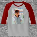 Raglan 3/4 Roundneck Shirt (Gray Body) Thumbnail