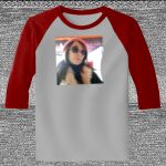 Raglan 3/4 Roundneck Shirt (Gray Body) Thumbnail