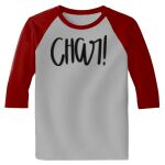 Raglan 3/4 Roundneck Shirt (Gray Body) Thumbnail