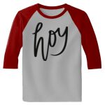 Raglan 3/4 Roundneck Shirt (Gray Body) Thumbnail