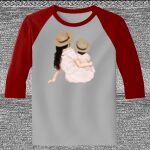 Raglan 3/4 Roundneck Shirt (Gray Body) Thumbnail