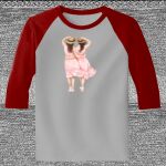 Raglan 3/4 Roundneck Shirt (Gray Body) Thumbnail