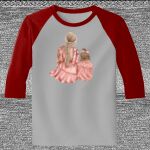 Raglan 3/4 Roundneck Shirt (Gray Body) Thumbnail