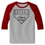 Raglan 3/4 Roundneck Shirt (Gray Body) Thumbnail