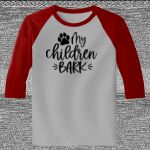 Raglan 3/4 Roundneck Shirt (Gray Body) Thumbnail