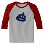 Raglan 3/4 Roundneck Shirt (Gray Body) Thumbnail