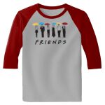 Raglan 3/4 Roundneck Shirt (Gray Body) Thumbnail