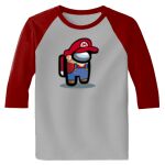 Raglan 3/4 Roundneck Shirt (Gray Body) Thumbnail