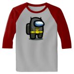 Raglan 3/4 Roundneck Shirt (Gray Body) Thumbnail